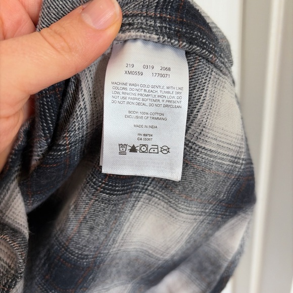 Black and White Plaid Men's Shirt - Picture 4 of 4